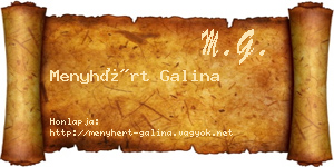Menyhért Galina névjegykártya